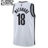 Canotte Bambino Brooklyn Nets Yuta Watanabe 18 Nike 2022-23 Association Edition Bianco Swingman